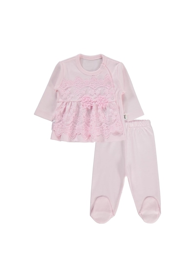 Civil Baby Fırfır Tüllü 1-9 Ay Pijama Takımı - Pembe