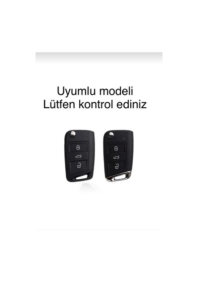 Gma Keys Lüx Golf 7 Golf 7,5 Tiguan Polo T-roc T-cross Nano Anahtar Koruma Kılıfı Beyaz Gümüş Silver Renk