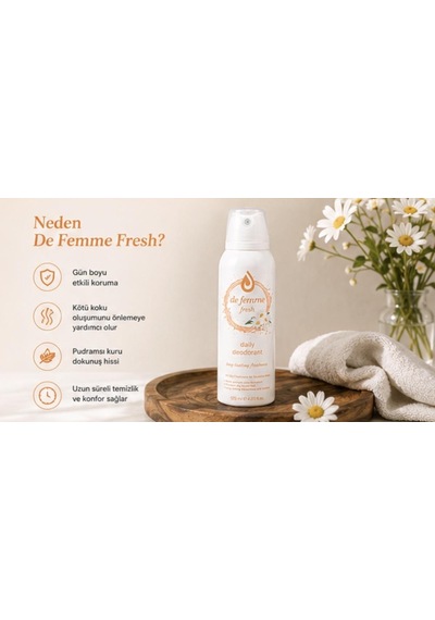 De Femme Fresh Daily İntim Deodorant 125 Ml