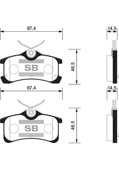 SANGSING SP1575 Fren Balatası Arka Corolla Uyumlu 00-02 Avensis 00-02 Dizel