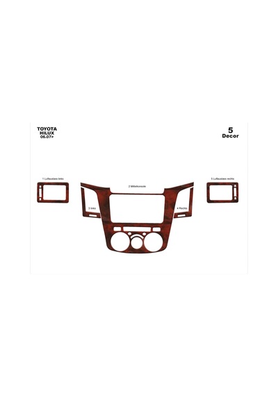 Toyota Hilux Pick-up Torpido Kaplama 2006-201 5 Parça Maun