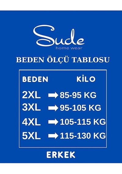Sude Homewear Erkek Büyük Beden Pijama Koyu Kahverengi