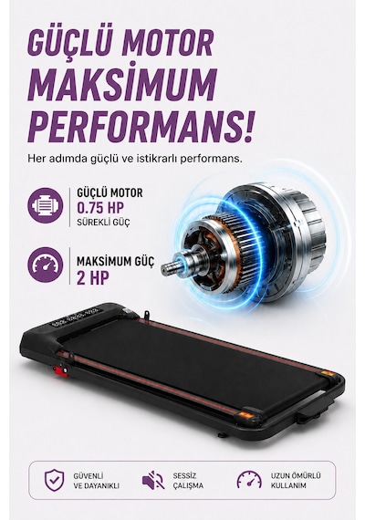 Ekranlı Uzaktan Kumandalı Portatif Bluetoothlu Yürüme Ve Koşu Bandı Rl-895