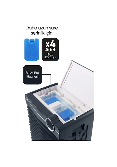 Kac160 160w Kule Tipi Evaporatif Hava Soğutucu İyonizer Özellikli