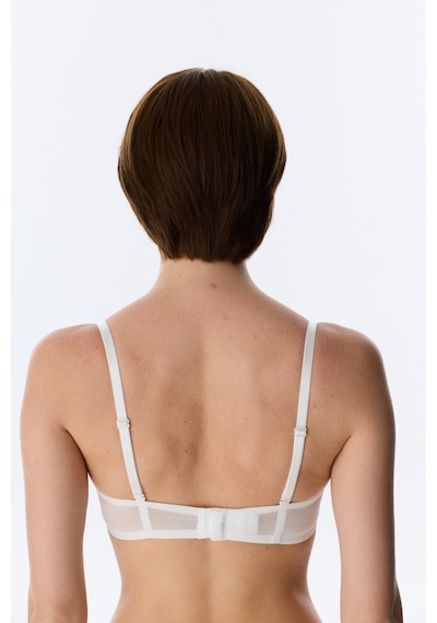 Penti Kırık Beyaz Lotus Straplez Broderie Balenli Sütyen