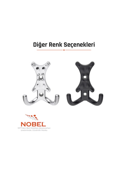 Enez Askı, Metal Vestiyer Askısı, 65 Gr, Dolap Ve Duvar Askılığı, Krom Vidalı