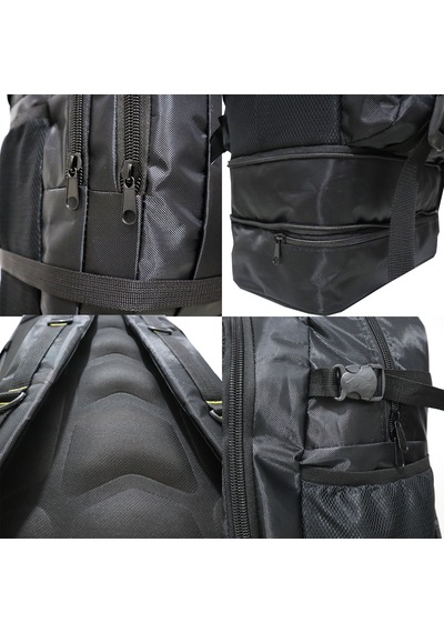 Season Mountaıner 90 Litre Körüklü Dağcı Unisex Sırt Çantası Büyük Hacimli Kamp & Outdoor Çanta Siyah