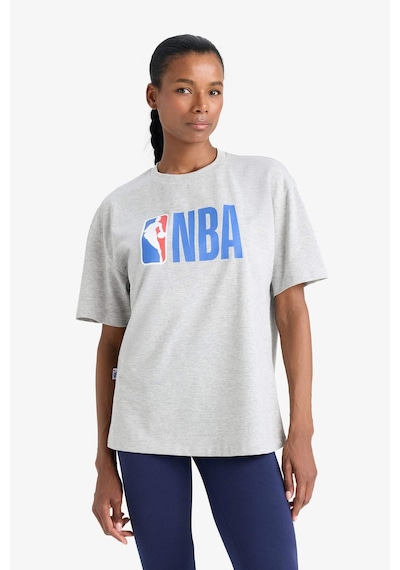 DeFactoFit NBA Wordmark Boxy Fit Bisiklet Yaka Kısa Kollu Tişört Z3128AZ25SMGR210