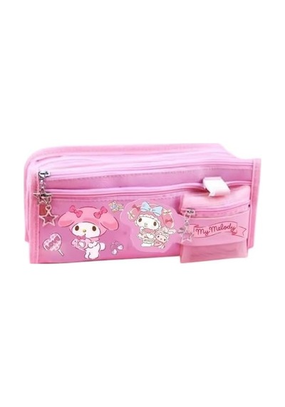 Sanrio My Melody Pembe Yüksek Kapasiteli Çok Gözlü Kalemlik Kalem Kutusu Diğer