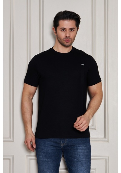 Erkek Jeuss Oysho Kumaş Sıfır Yaka Siyah Tshirt Erkek Jeuss Oysho Kumaş Sıfır Yaka Siyah Tshirt