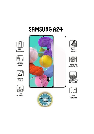 Samsung Galaxy A24 Ekran Koruyucu Anti-static 5d Tam Kaplayan Kırılmaz Cam