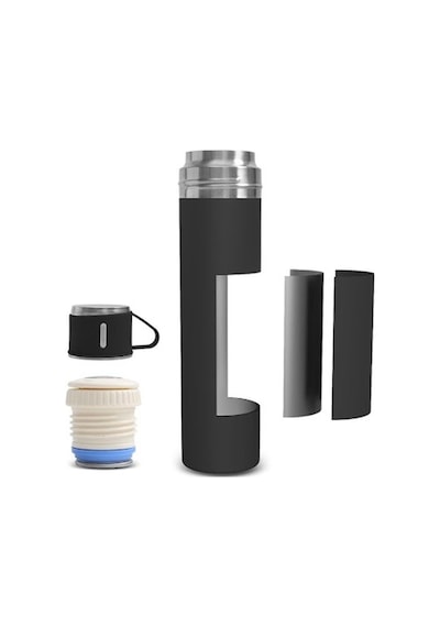 Karaca Thermosteel Nature Bardaklı Çelik Sızdırmaz Termos Siyah 550 ml