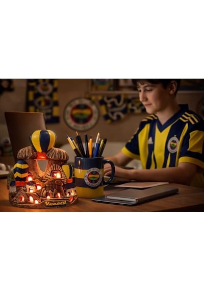 Kapadokya Dekoratif Alçı Peribacası Gece Lambası Taraftar Fenerfb