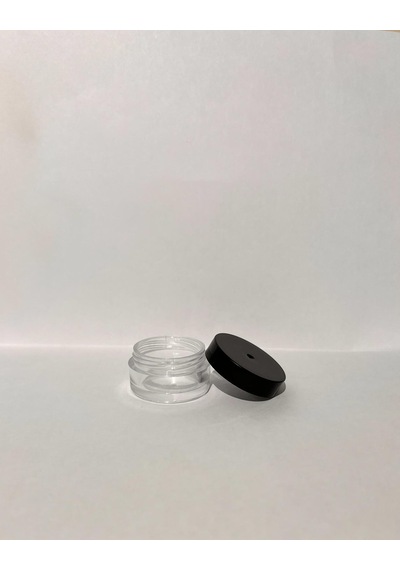5ml Siyah Kapaklı Akrilik Krem Kutusu, Plastik Kutu, Kozmetik Kutu,25 Adet
