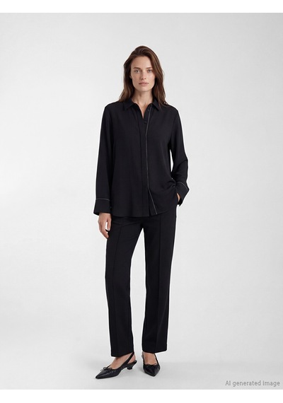 Lcw Grace Siyah Regular Fit Kadın Gömlek