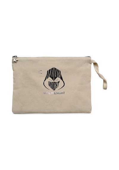 Moon Knight Logo Krem  Clutch Astarlı Cüzdan / El Çantası Krem