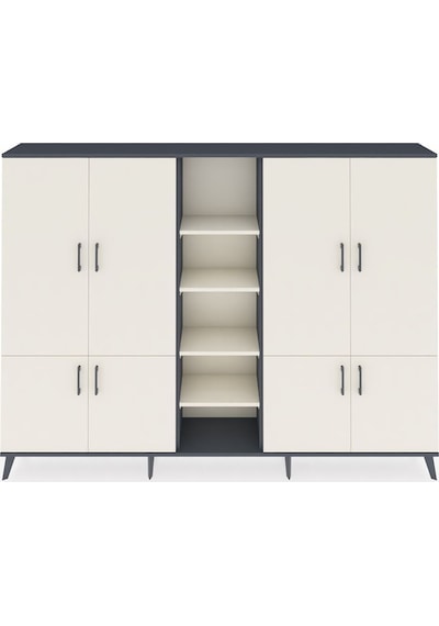 Arges Dolap 14 Raflı 8 Kapaklı 220x30x163 Antrasit-aytaşı Aytası - Antrasıt Arges Dolap 14 Raflı 8 Kapaklı 220x30x163 Antrasit-aytaşı Aytası - Antrasıt