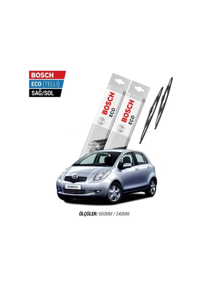 Bosch , Toyota Yaris 2009 Model Silecek Takımı Bosch Eco Telli