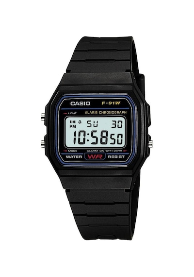 F-91w-1dg Retro Plastik Dijital Erkek Kol Saati Siyah