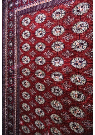 Asya Etnik Desenli Saçaklı Salon Oturma Odası Halısı 70174-10 Çok Renkli