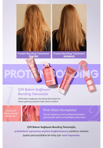 Yoğun Onarıcı Ve Isı Koruyucu Bakım Kremi Kundal Protein Bonding Treatment 50ml Violet Muguet