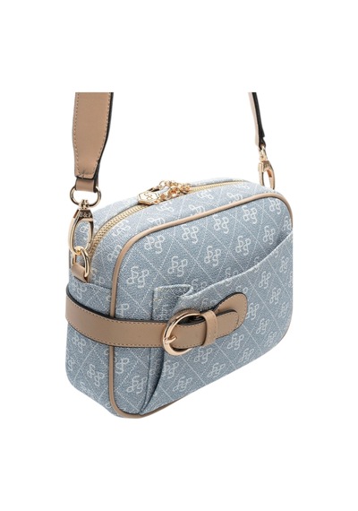 Silver & Polo Silver Polo Mavi - Ten Monogram Kadın Çapraz Çanta Sp1256