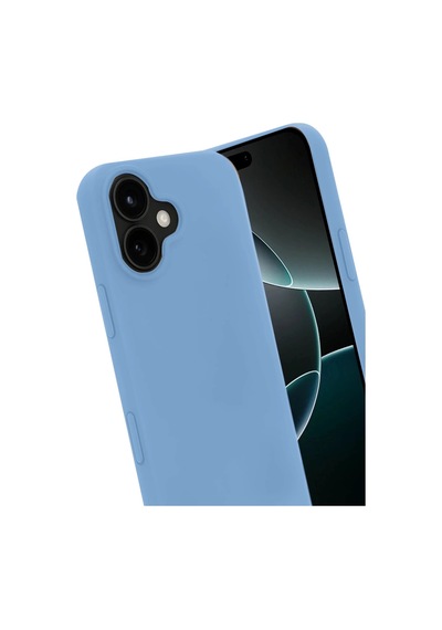 Apple iPhone Uyumlu 17 Nano İçi Kadife Silikon - Mavi Renkli