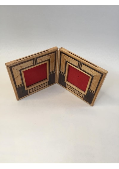 Çiftli Bambu Fotoğraf Çerçevesi 4,5x4,5 Cm