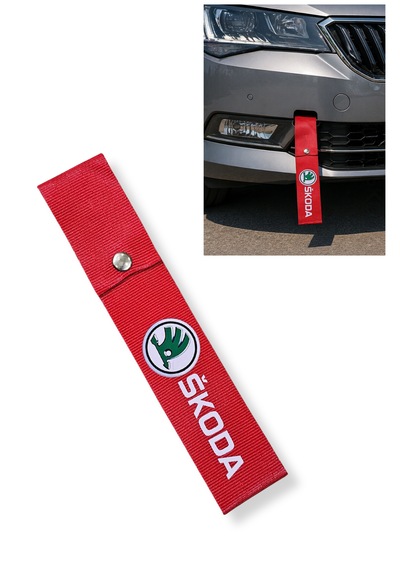 Skoda Araçlar İçin Kırmızı Tampon Çeki İpi Sportif Görünüm Ve Kolay Montaj