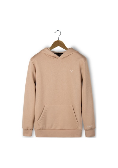 Unisex Kahve Göğsü Ve Kolu Baskılı Kalın Üç Iplik Şardonlu Kapüşonlu Hoodie Sweatshirt Kahve Unisex Kahve Göğsü Ve Kolu Baskılı Kalın Üç Iplik Şardonlu Kapüşonlu Hoodie Sweatshirt Kahve