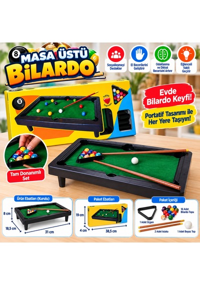 040 Ort.boy Bilardo Oyunu