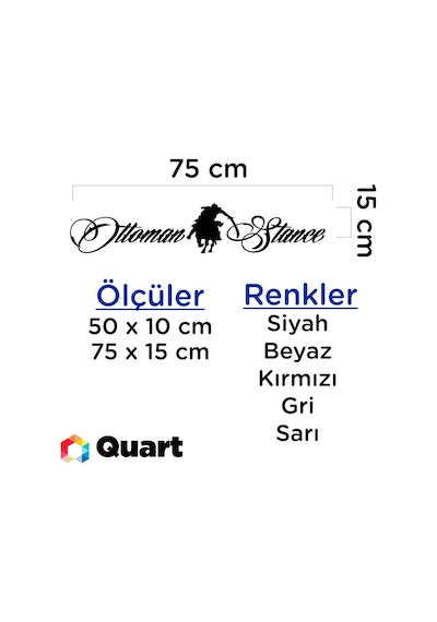 Ottoman Stance Osmanlı Cam Sticker, Oto Araba Sticker