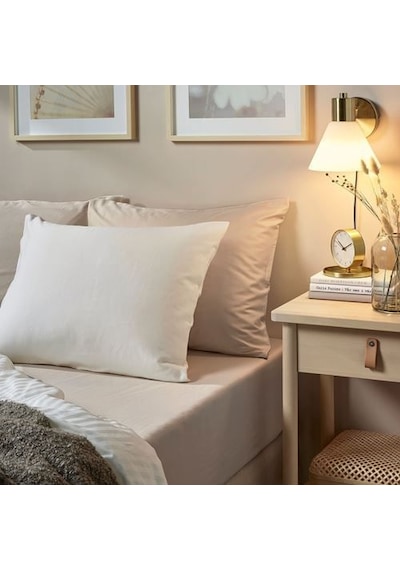 Ikea Nattjasmın 1 Çift Kişilik Çarşaf 180 X 200 Cm Bej