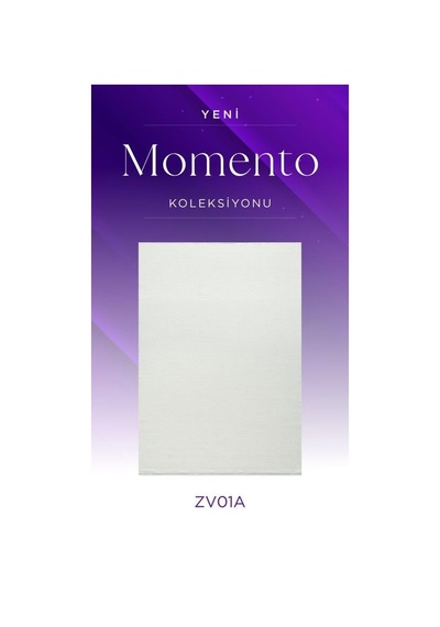 Royal Halı Momento Zv01a Beyaz Krem Akrilik Yumuşak Dokulu Modern Çizgili Halı