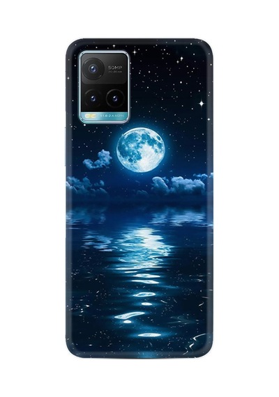Y21a Kılıf Resimli Desenli Baskılı Silikon Night Moon 1133