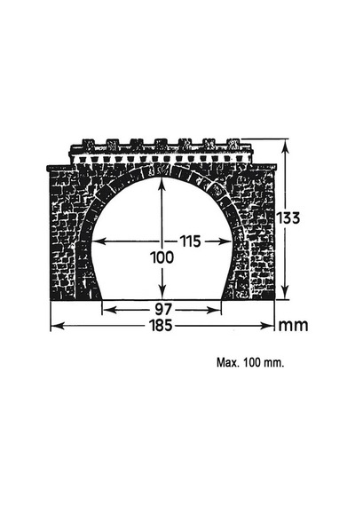 1/87 Tünel Girişi Çift Hatlı 2 Adet Maketi, Faller 120565
