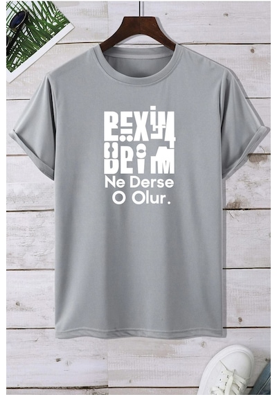 Uyguntarz Beyim Ne Derse O Olur Katlamalı Tshirt Gri2