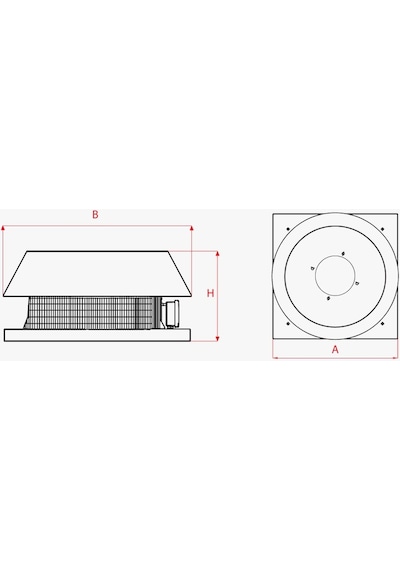 Point P-CF 225 Yatay Atışlı Radyal Çatı Fanı 910 M3/H