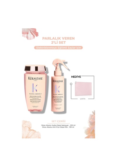Kerastase Gloss Absolu Elektriklenme Karşıtı Saç Bakım Seti - Bai