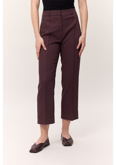 Manuka Çima Dikişli Kumaş Pantolon Bordo Bordo