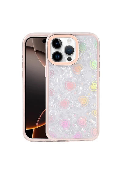 Apple İphone 15 Pro Max Lumi Desenli Kapak - Pembe 0.2M-Çok Renkli