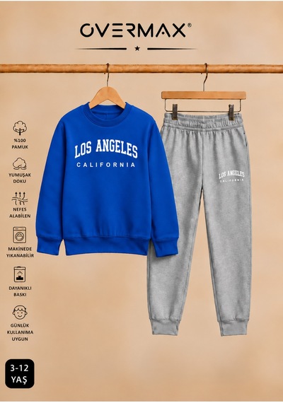Overmax Los Angeles Baskılı Çocuk Eşofman Takımı 3-12 Yaş Saks Mavi Üst-gri Alt - 919082316 Saks Mavi Üst-gri Alt Overmax Los Angeles Baskılı Çocuk Eşofman Takımı 3-12 Yaş Saks Mavi Üst-gri Alt - 919082316 Saks Mavi Üst-gri Alt