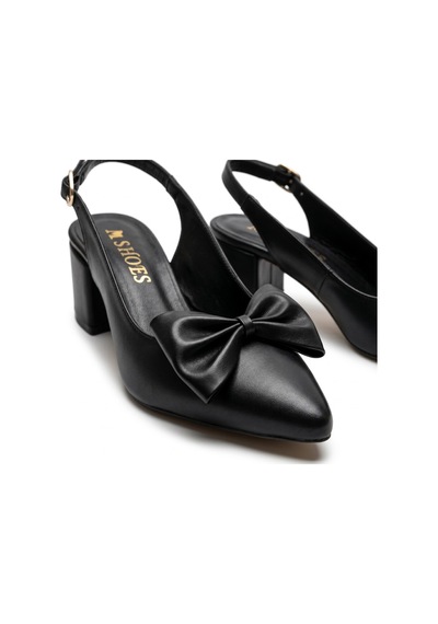 Rayvora Kadın Şık Fiyonk Detaylı Orta Topuk Slingback Günlük Ve Abiye Stiletto Klasik Topuklu Ayakkabı Siyah Rayvora Kadın Şık Fiyonk Detaylı Orta Topuk Slingback Günlük Ve Abiye Stiletto Klasik Topuklu Ayakkabı Siyah