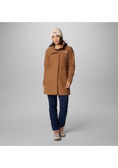 Columbia Al1333 Panorama Sherpa Uzun Kadın Polar Ceket 1862581224 Kahverengi