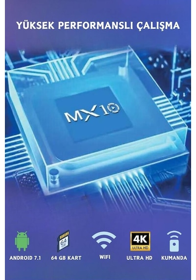 Bakeey MX10 8 GB 4K Android TV Box Medya Oynatıcı