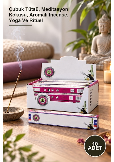 10 Adet Meditation Aromalı Tütsü Çubuk Tütsü, Meditasyon Kokusu, Aromalı Incense, Yoga Ve Ritüel