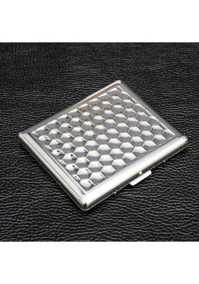 Giftbox Petek Desen Metal Sigara Tabakası