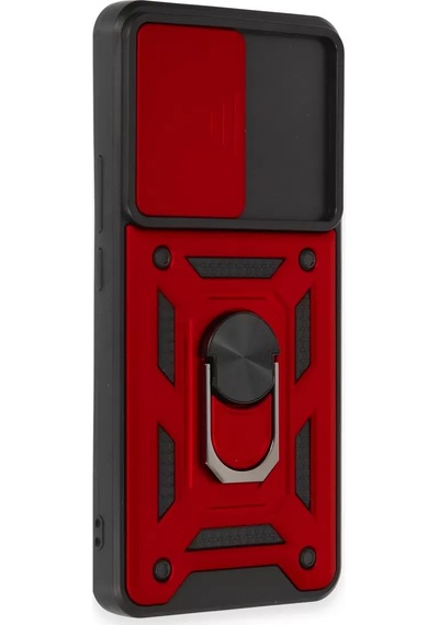 Newface Xiaomi Mi 12t Pro Kılıf Pars Lens Yüzüklü Silikon - Kırmızı