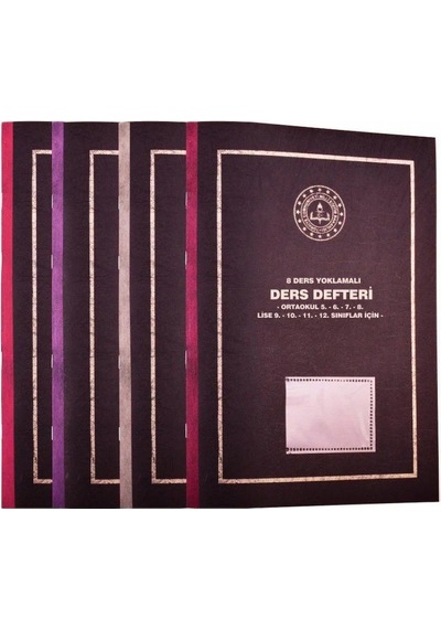 Gülpaş Ders Defteri Yoklamalı Plastik Kapak 8.ders 25x35 384 Çok Renkli