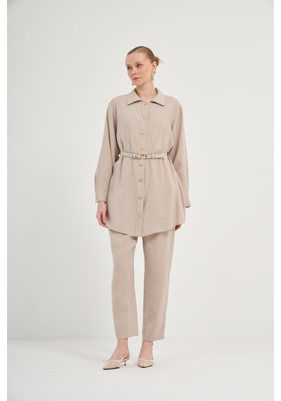 FTZ Women Ftz Pantolonlu Takım Taş 31035 Taş